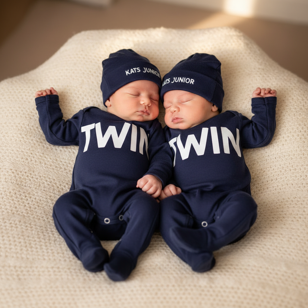 Twin Back neck opening babygro