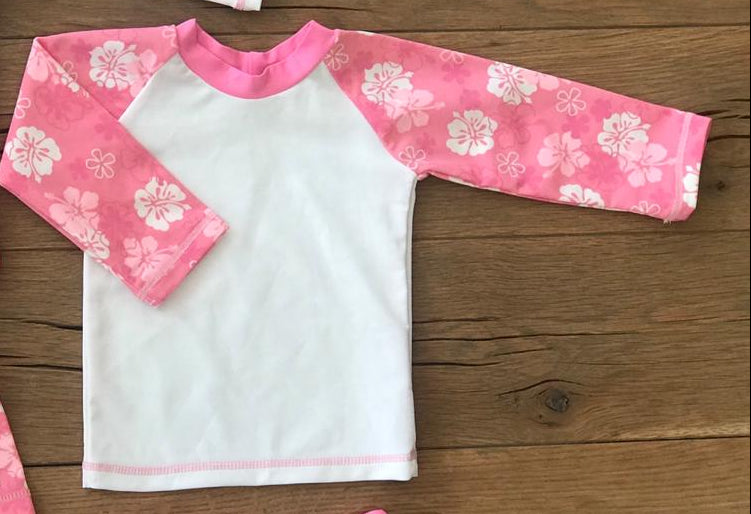 Baby Hawaiian rash vest pink from The Jake and Isla Collection