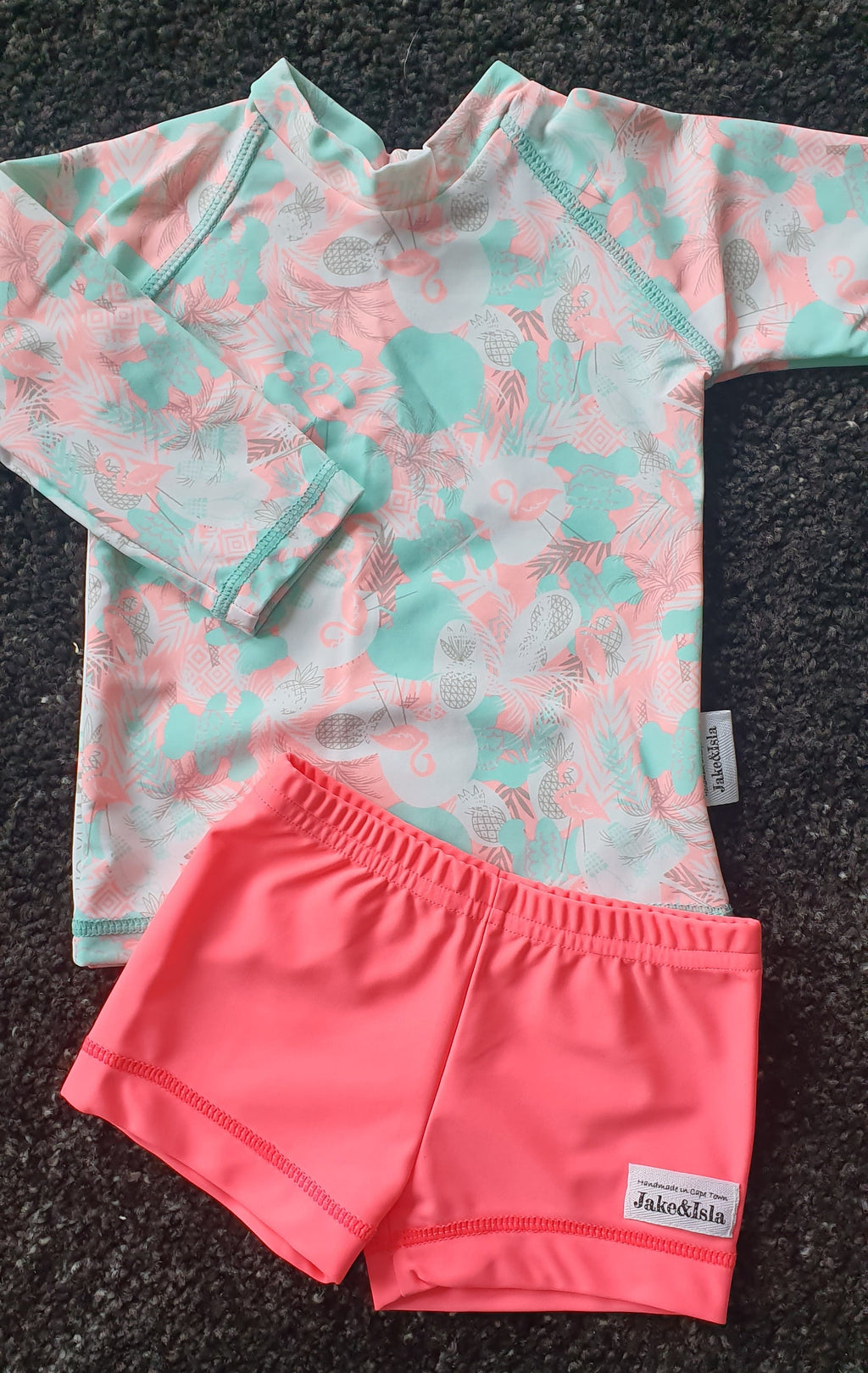 Coral swimwear - baby jammies - The Jake and Isla Collection