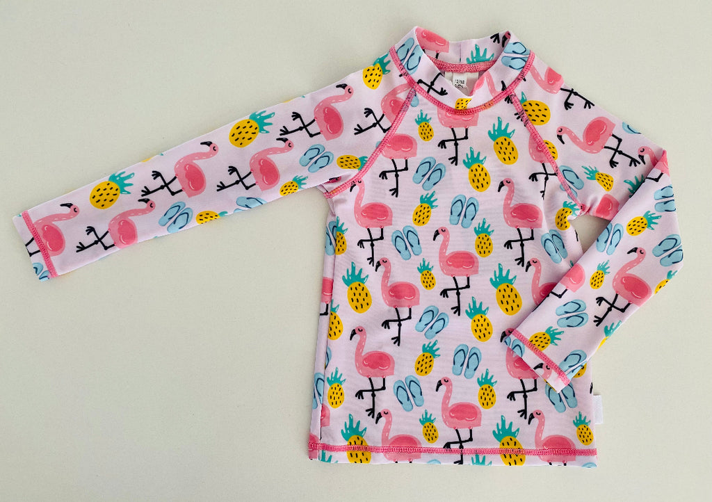 Kiddies Flamingo Rash Vest for The Jake and Isla Collection