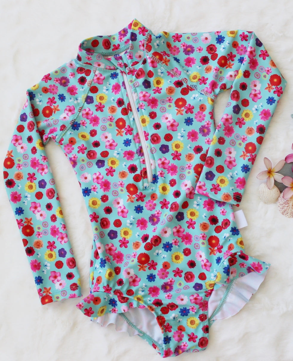 Floral Print Ava Style girls swimsuit