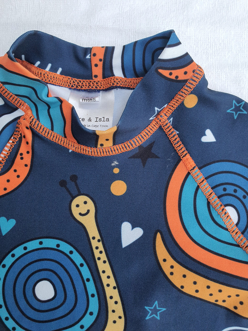 Printed Baby rashvest with snail print