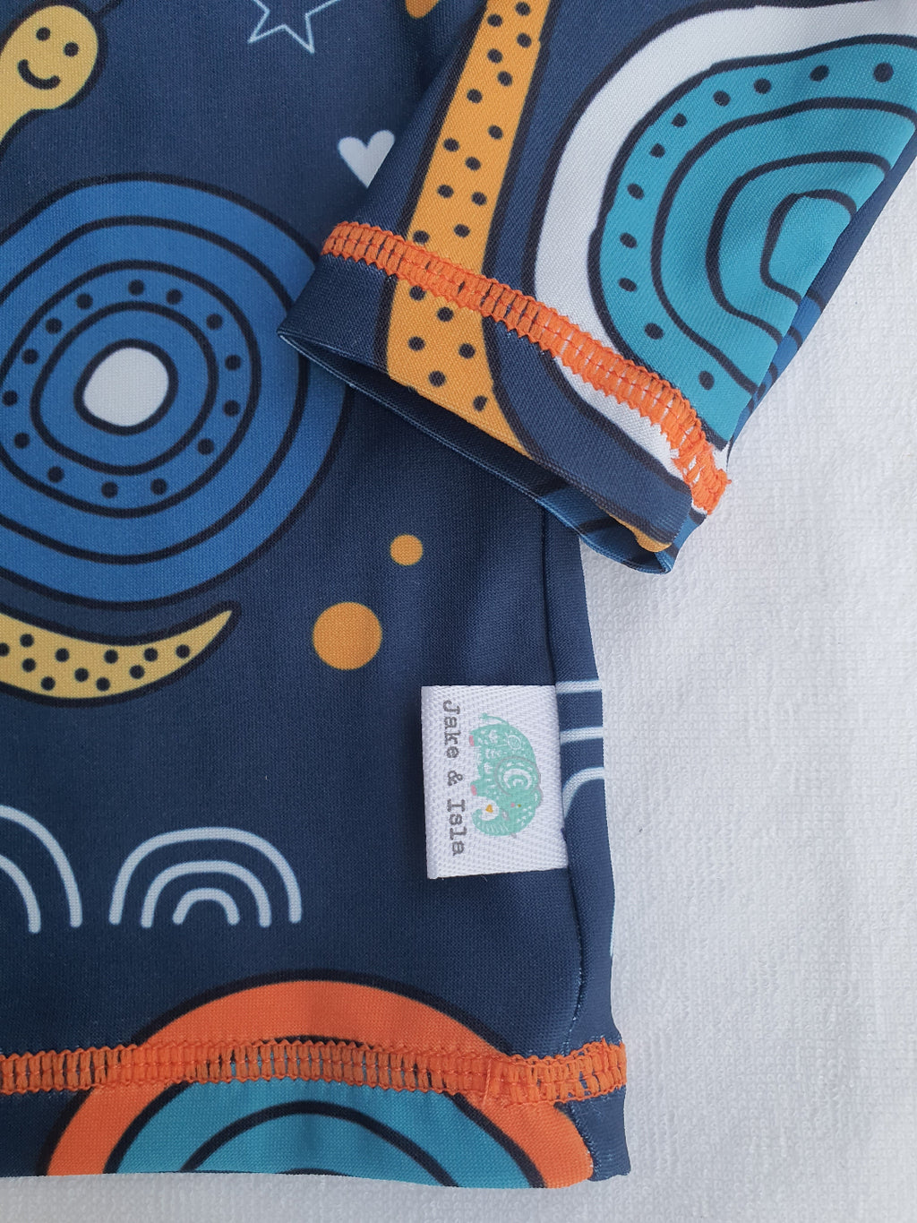 Snail print baby boy rashvest