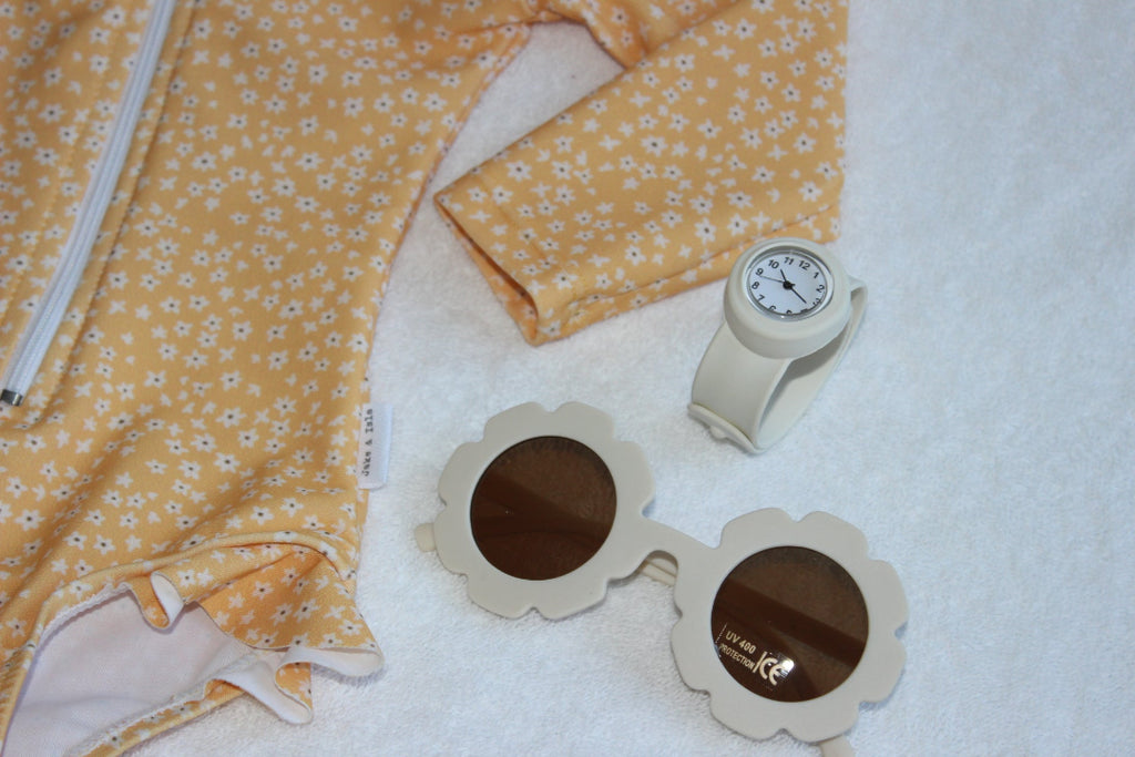 Hello Summer baby swimming costume from the Jake and Isla Collection