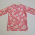 Hibiscus printed long sleeved rash vest