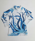 Boys rash vest with blue octopus tentacles