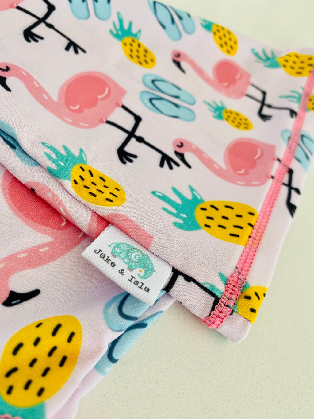 Kiddies Flamingo_Rash_Vest from the Jake and Isla Collection