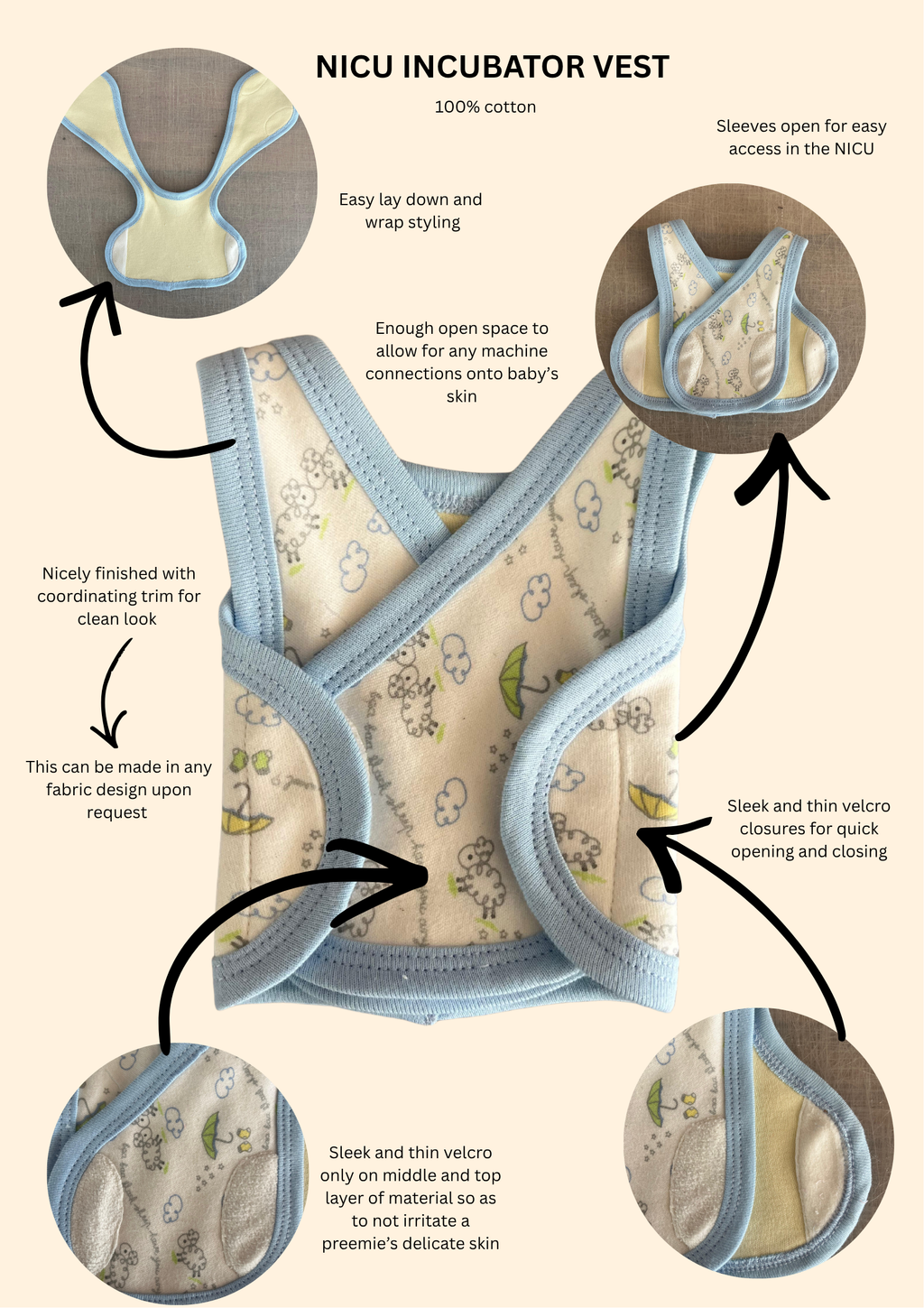 NICU Vest | Gentle Comfort for Little Beginnings