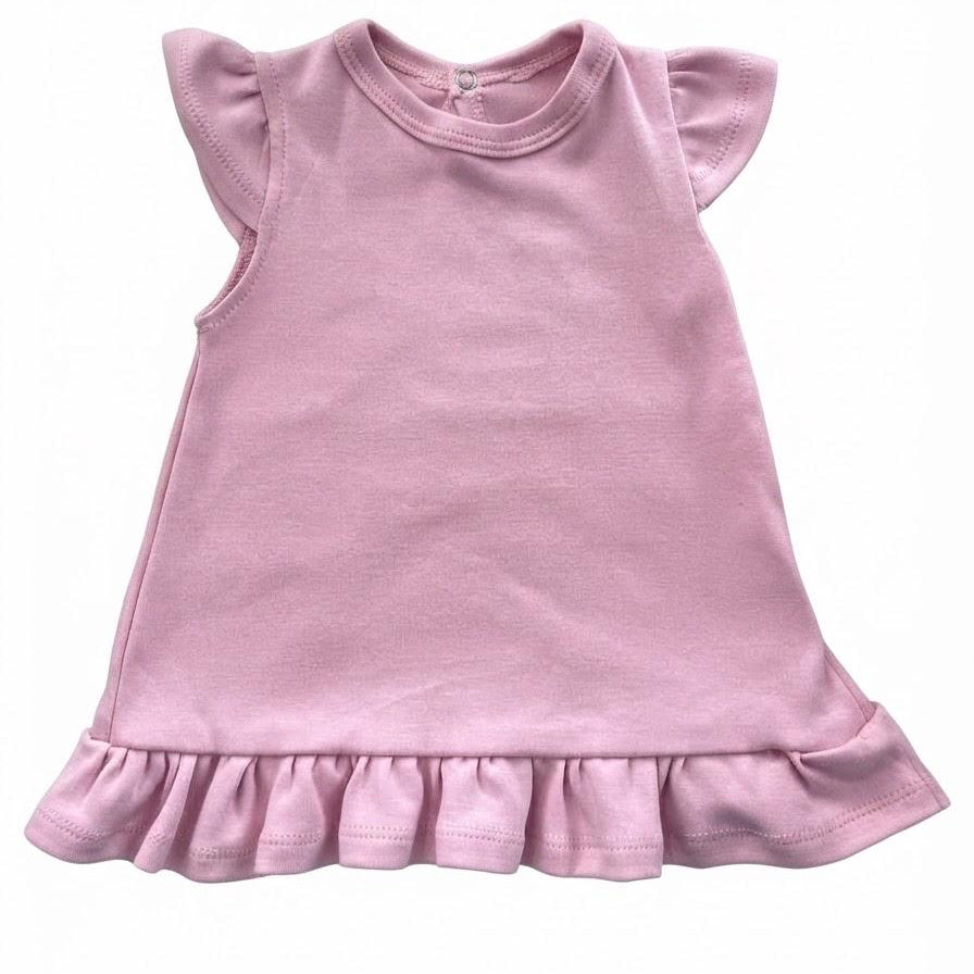 pink dress on white background for little girls jake and isla 