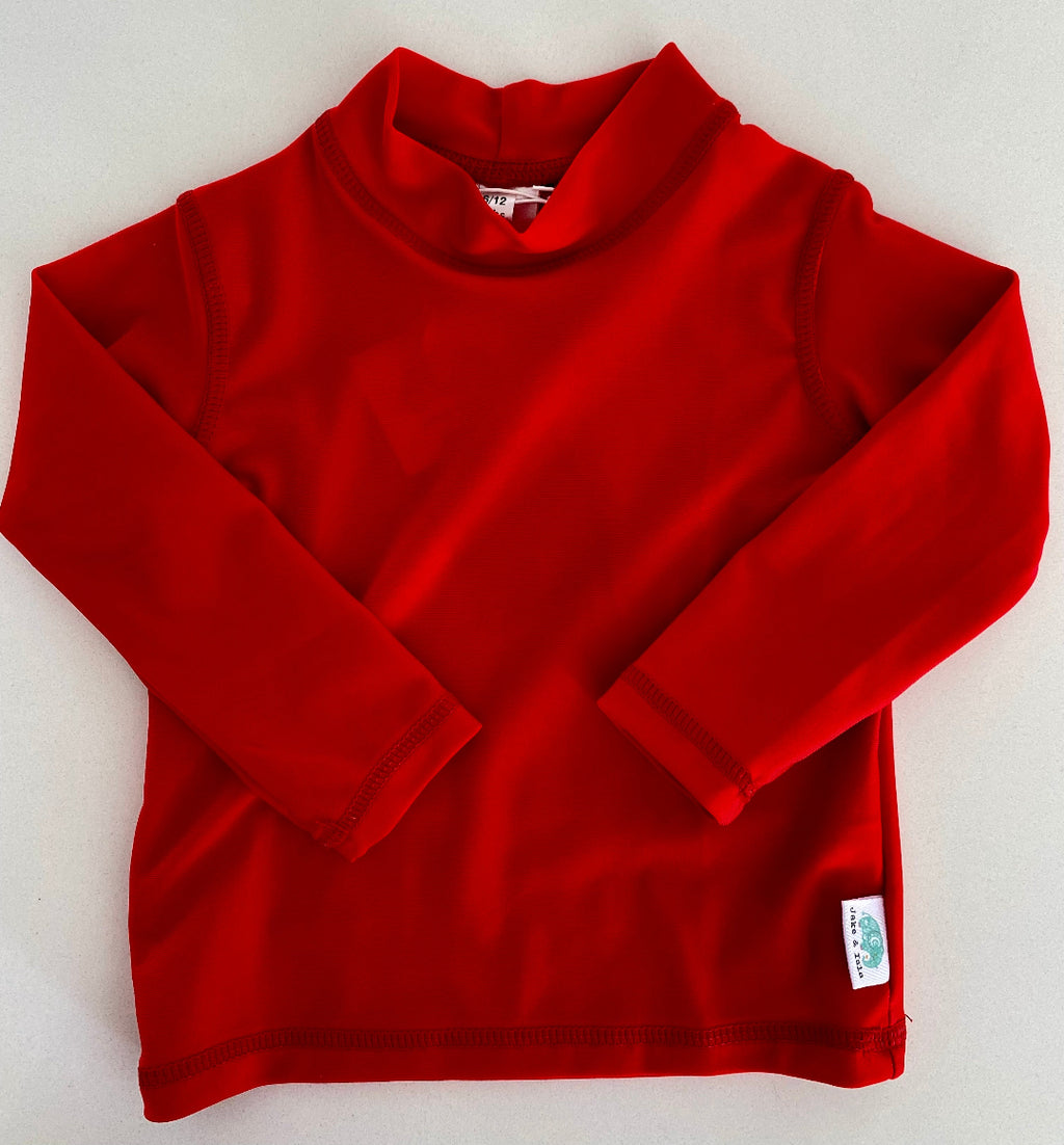 Red Baby Rash Vest from The Jake and Isla Collection