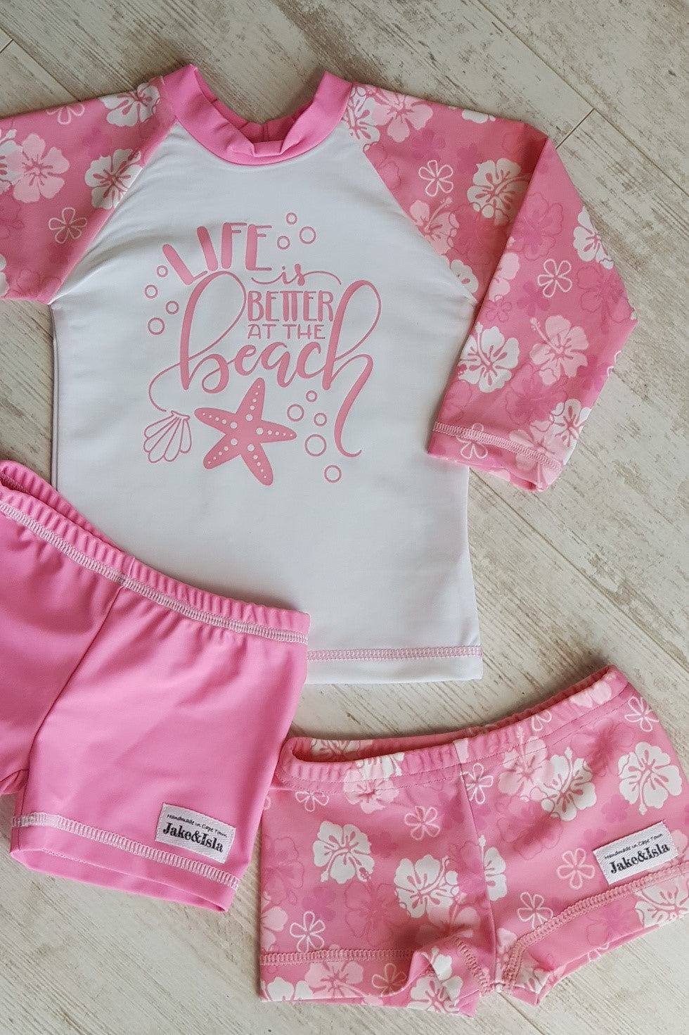 Swimwear_girls rash vest set and  Baby swim jammies - Jake and Isla Collection