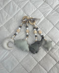 Ellie Grey/Soft Grey/White Dangle Set