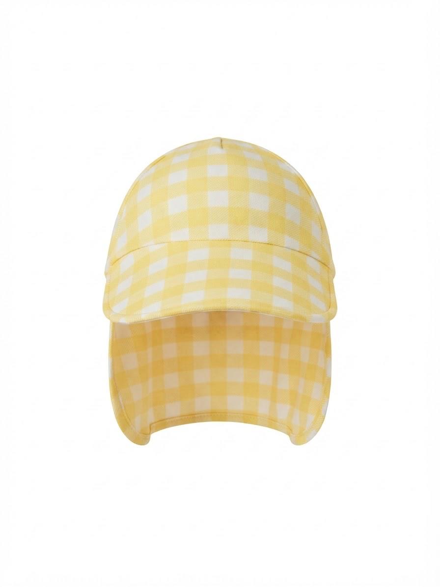 Children's Swim Hat - UPF 50+/Yellow Gingham