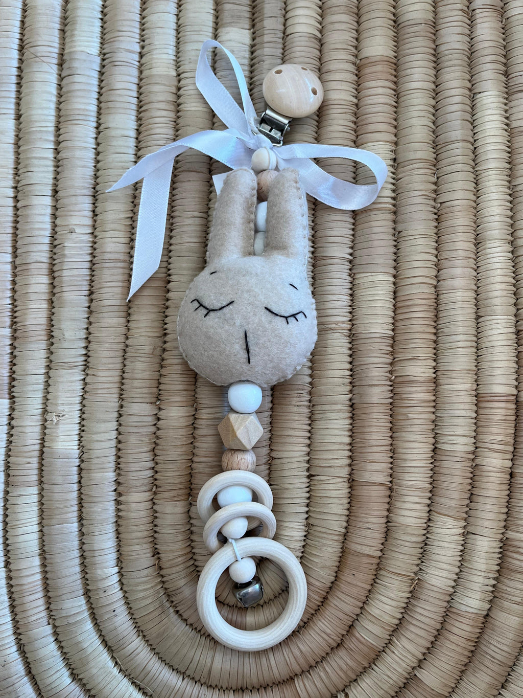 baby bunny pram dangle 