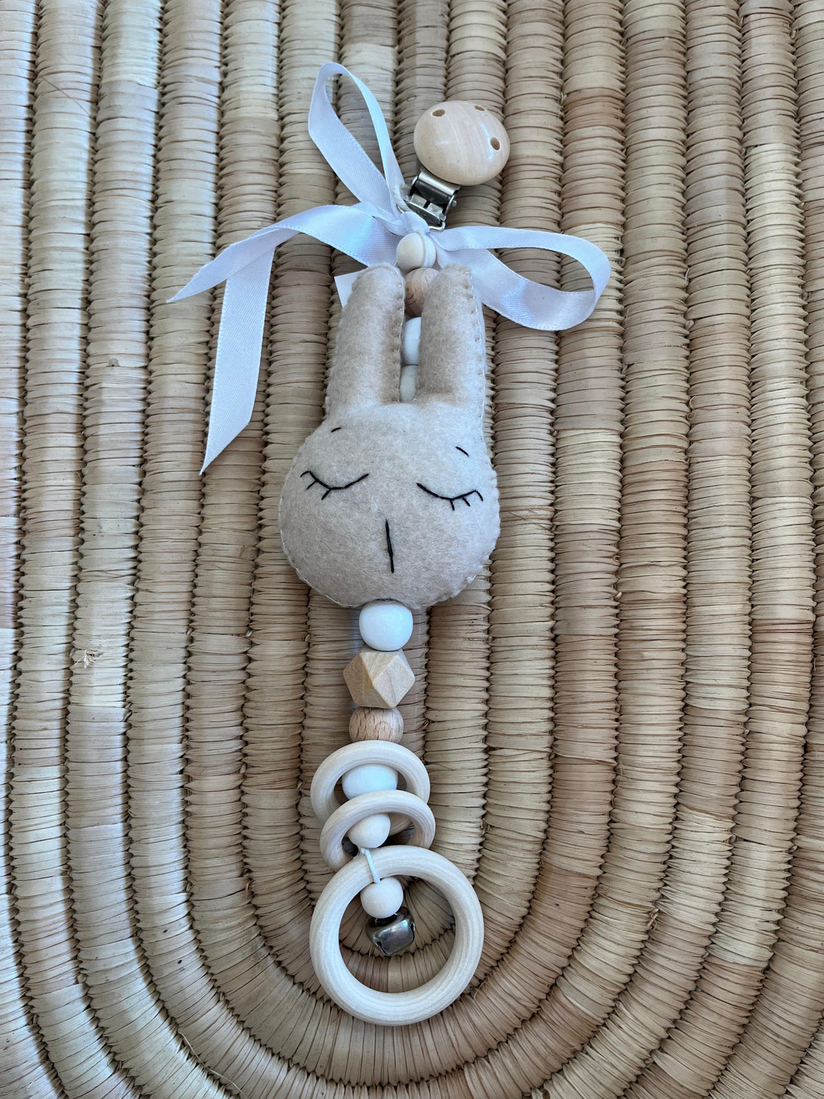 baby bunny pram dangle 