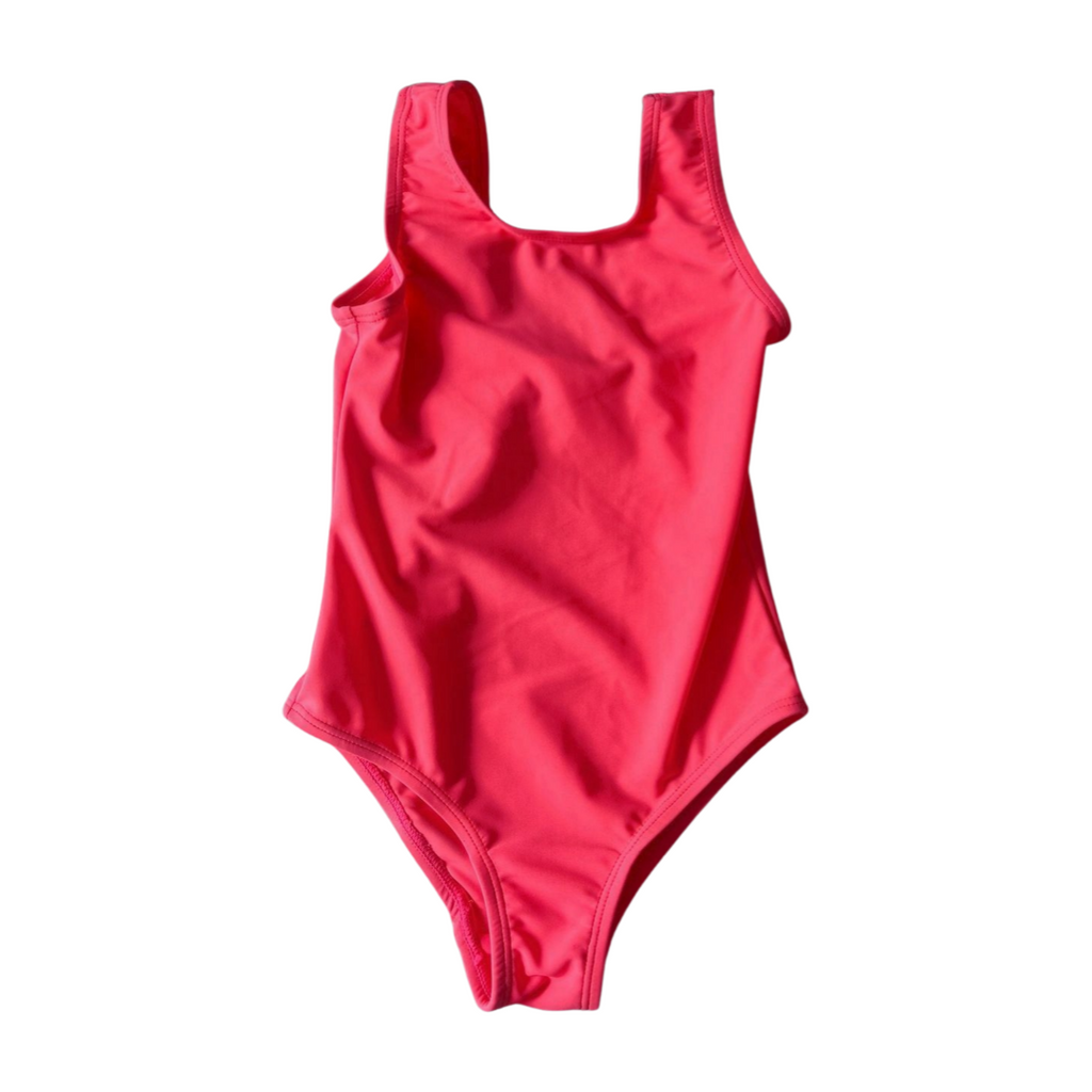 Red swimsuit on a white background