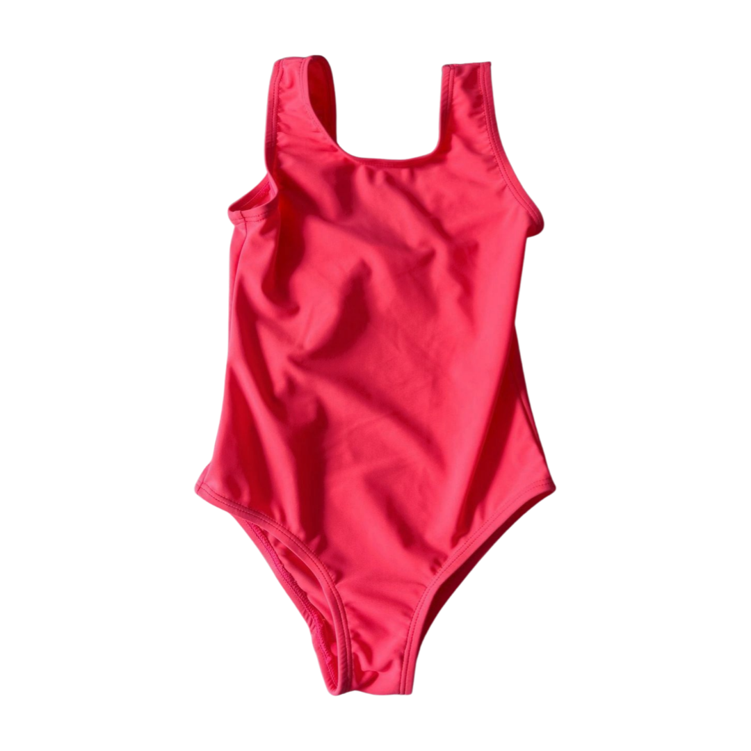 Red swimsuit on a white background