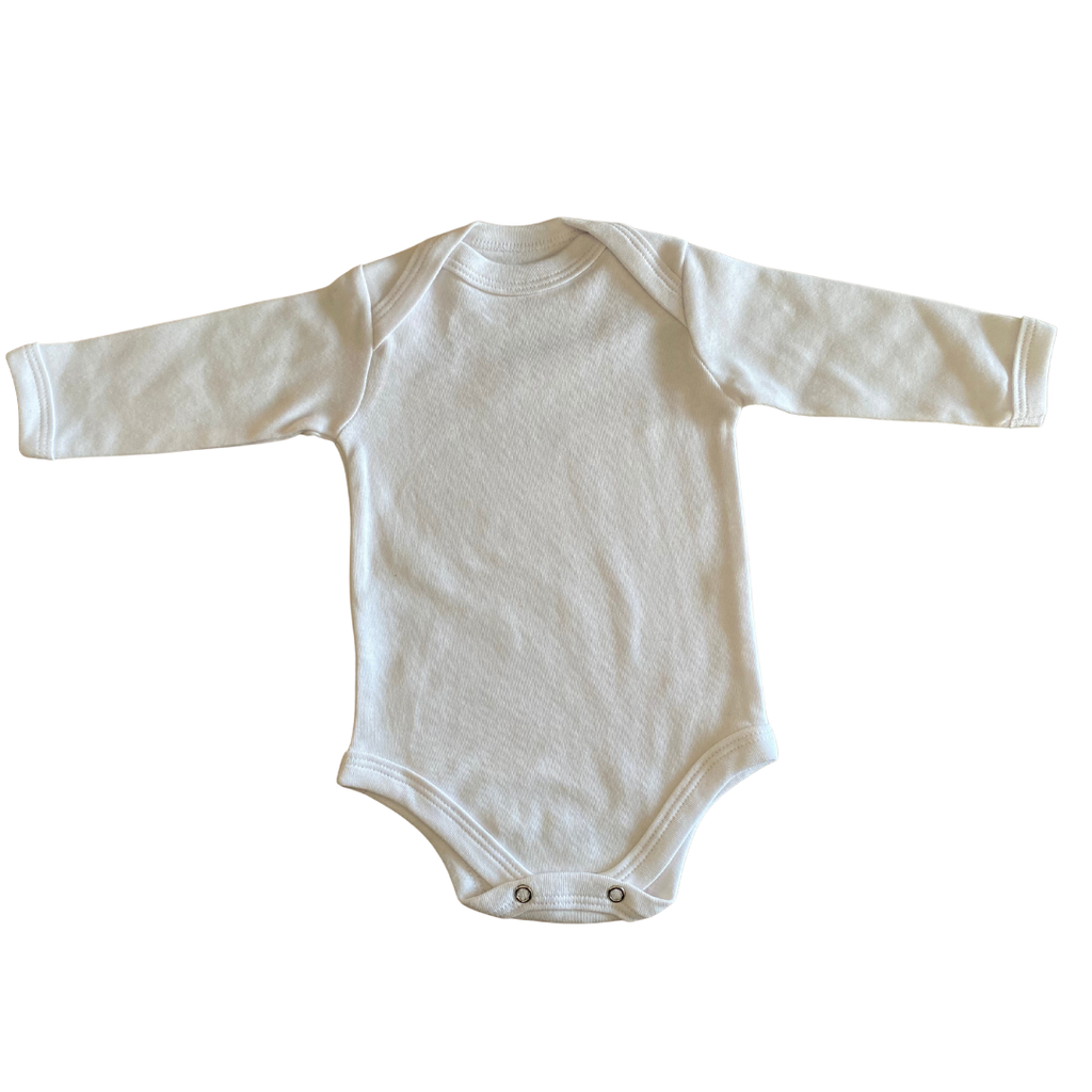 long sleeve cream envelope neck onesie 