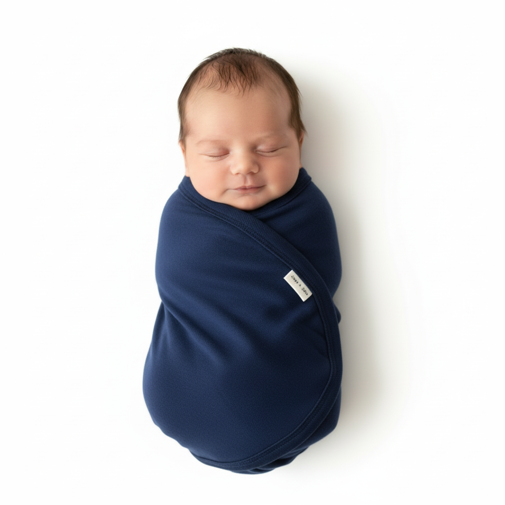 navy swaddle receiver  blanket