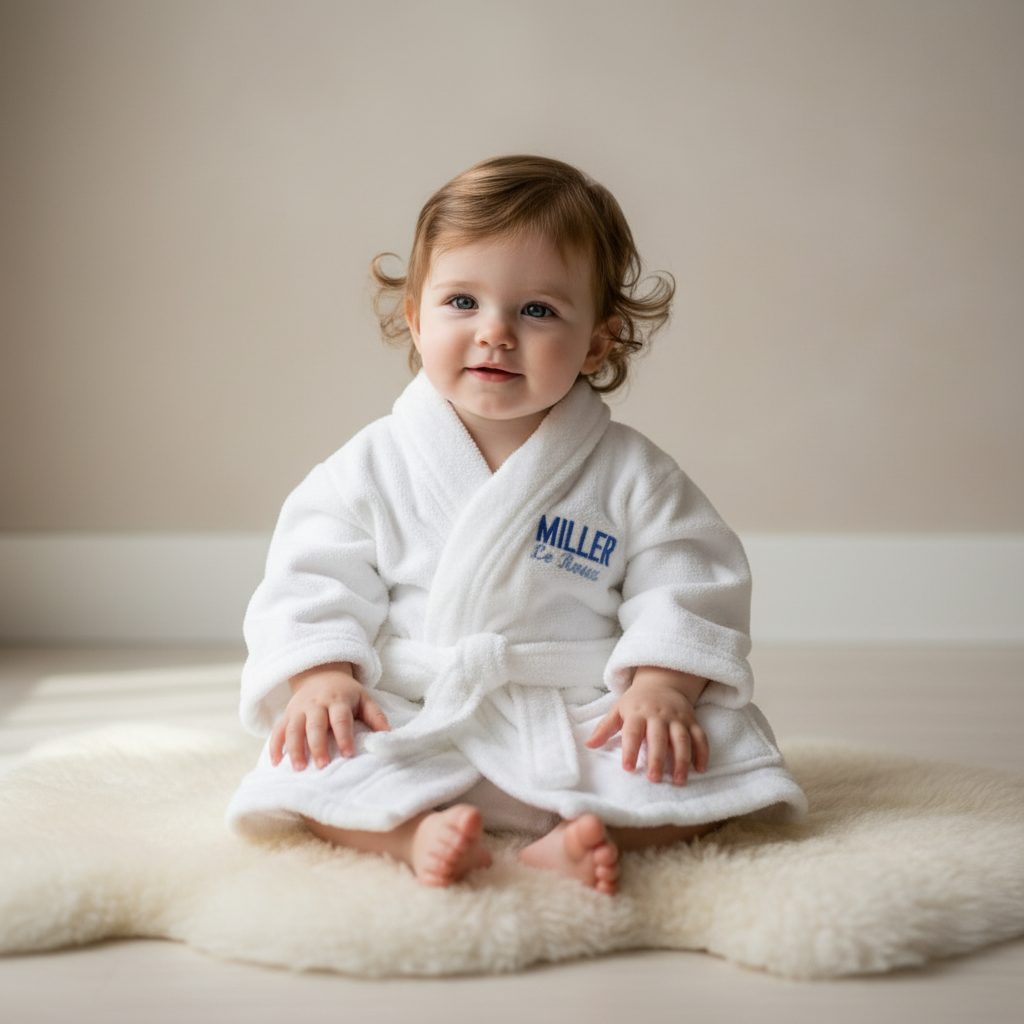 Personalised Luxury Baby Bathrobe