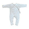 White baby wrap with buttons on a white background