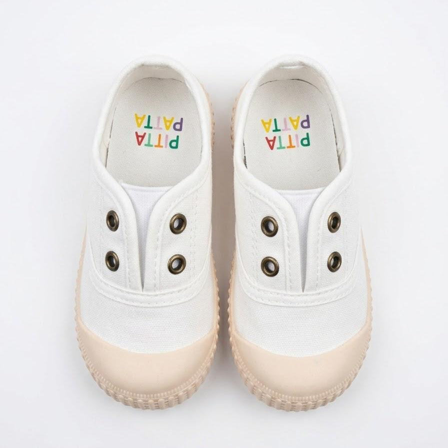 white pitta patta children's sneakers