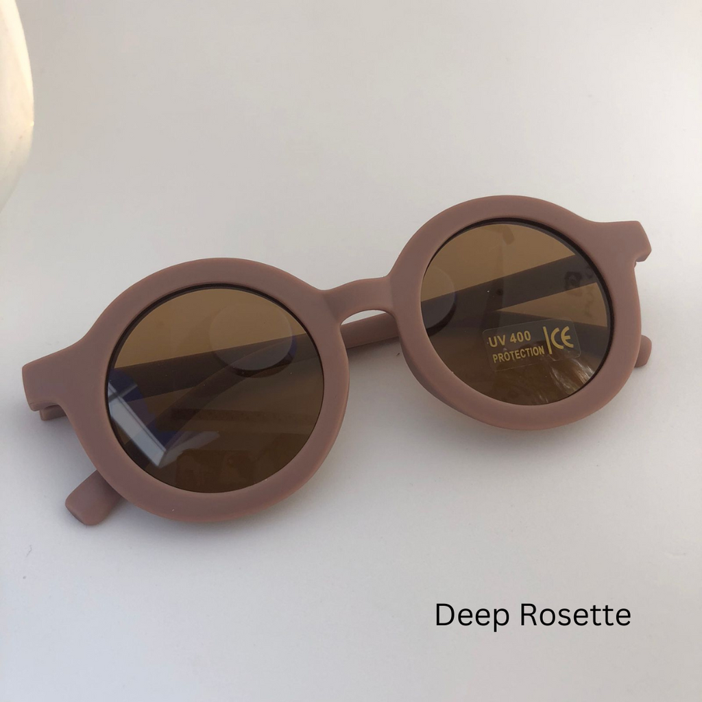deep rosette sunglasses on white background