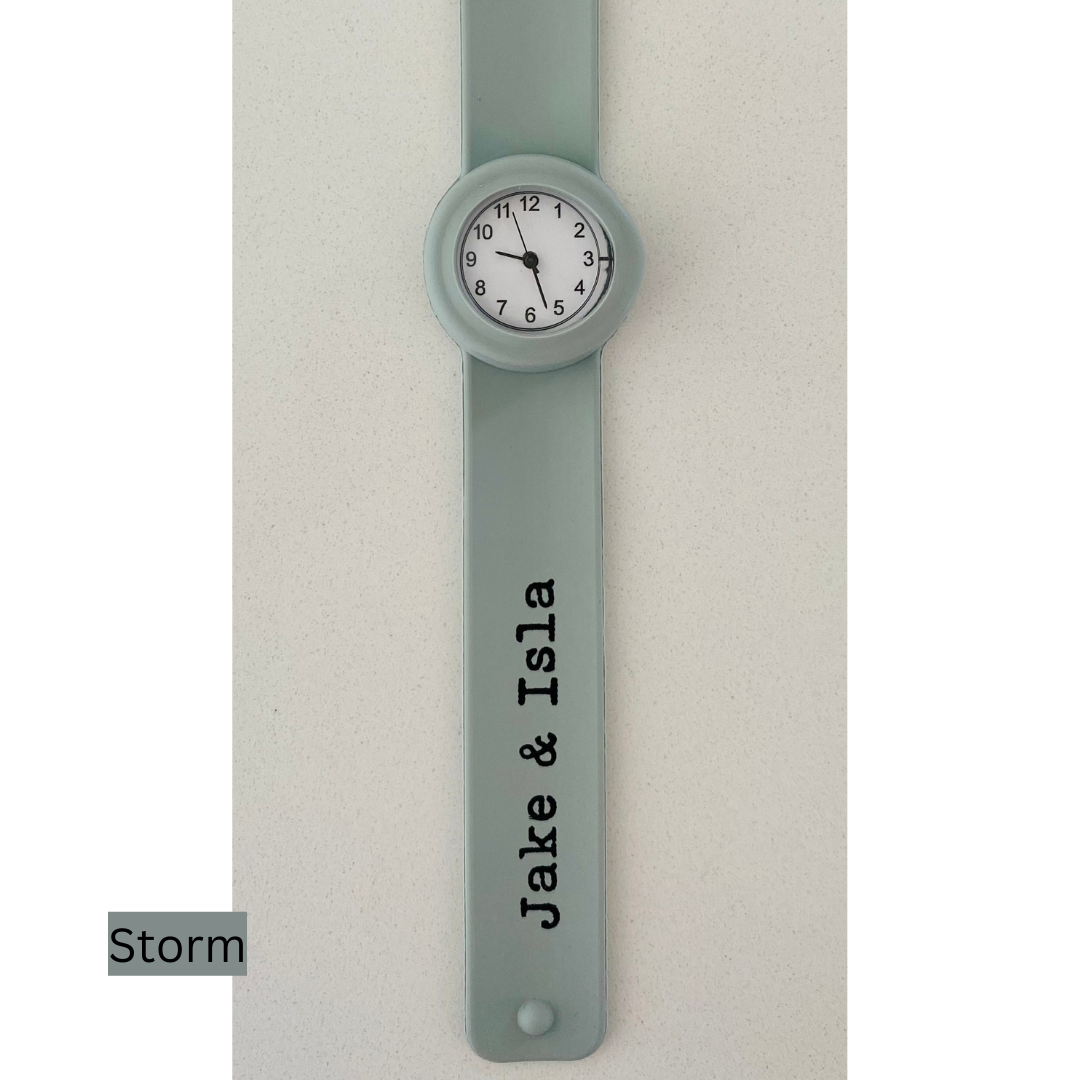 storm watch on grey background 